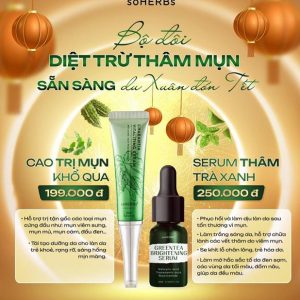 Cao Tri Mun Kho Qua Serum Tham Tra Xanh