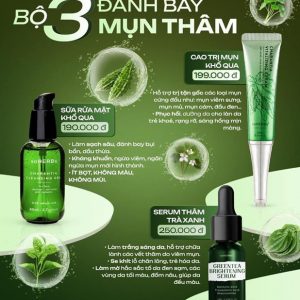 Sua Rua Mat Kho Qua Cao Tri Mun Serum Tham Tra Xanh